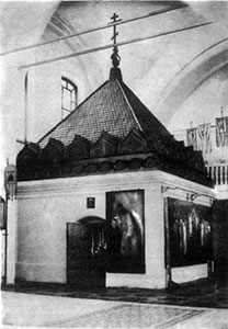 Келия преп. Серафима Саровского в Серафимовском храме Саровской пустыни.