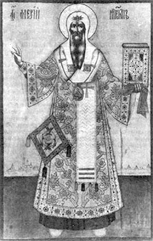 Свт. Алексий Митрополит Московский. Московская икона, 1690-е гг.